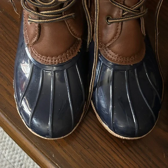 Stylish Brown and Blue Women's Winter Boots - Picture 4 of 5